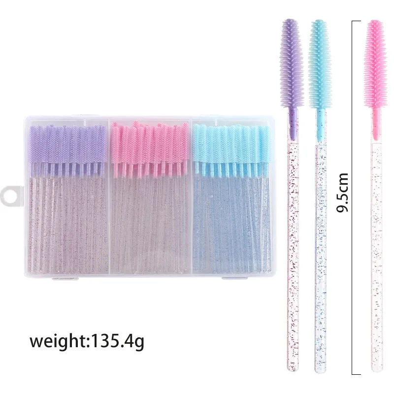 Juego de brochas de maquillaje para pestañas, 1/90/200/300 Uds., cepillos de silicona para cejas, micropalo de algodón, hisopo de brillo de labios, herramientas de extensión de pestañas — image 8