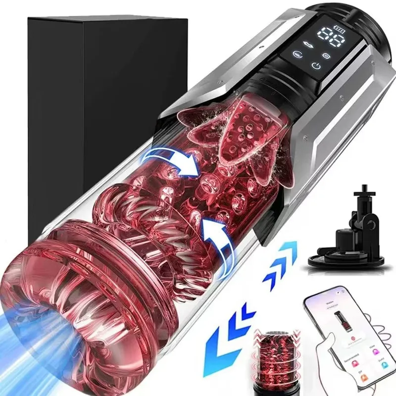 Masturbateur automatique pour homme, avec 7 poussées rotatives, léchage de chatte de poche pour adulte, jouet sexuel, Machine à sexe pour pipe — image 8