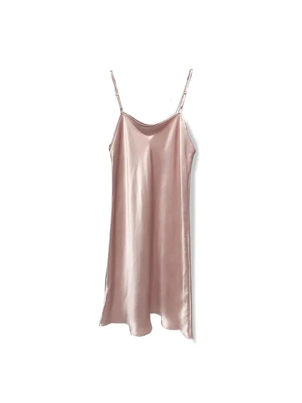 SuyaDream – Mini robe en soie véritable pour femme, 19mm, sans manches, couleur unie, bretelles Spaghetti, vêtements de nuit élégants et chics, 100%, 2025 — image 13