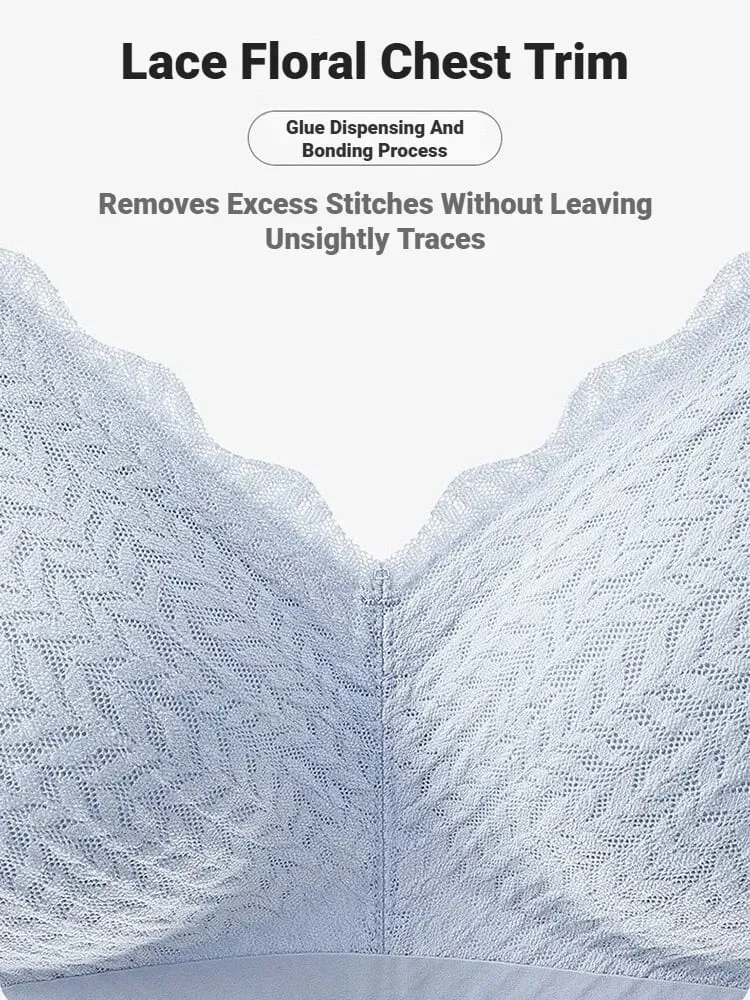 ผู้หญิง Lace Seamless Bra ไร้สายสายรัดสปาเก็ตตี้บางส่วนกลับลื่นรวบรวมชุดชั้นในสำหรับหน้าอกเล็ก — image 4