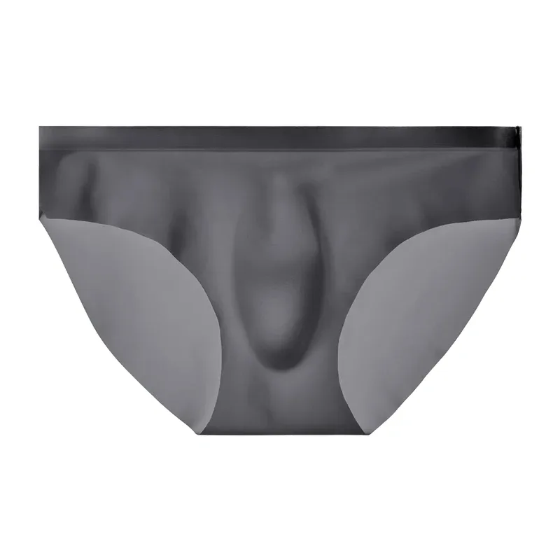 3PC Herrenunterwäsche aus Eisseide, Sommer atmungsaktiv, schnell trocknend, nahtlose Shorts, transparent, ultradünn, personalisierbar — image 2