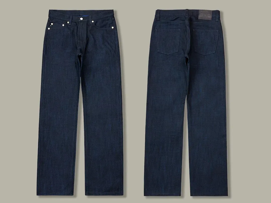 Red Tornado Midnight Blue Selvedge Jeans Lelaki 16oz Denim Straight Fit Dark Indigo Workwear Seluar — image 7