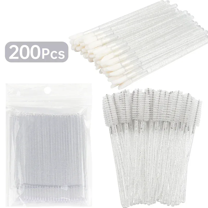 200 spazzole professionali per la pulizia delle ciglia - micro bacchette da salone per la rimozione e il mantenimento delle estensioni delle ciglia | Kit di strumenti senza pelucchi — image 8