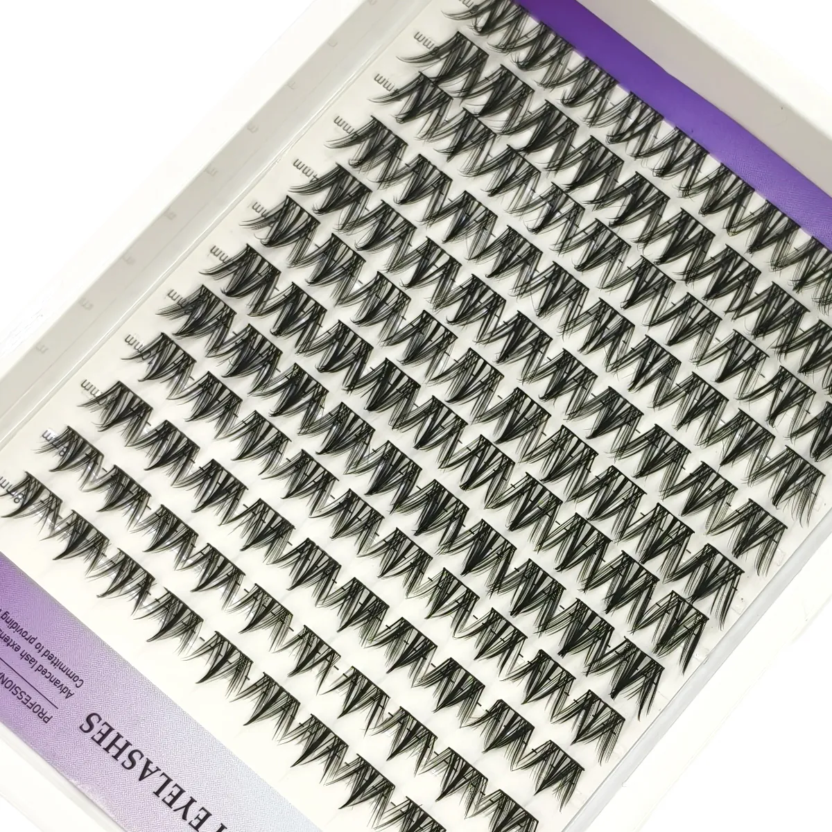 12 file Fai Da Te Cluster Ciglia 8-16mm Cat Eye Lashes Fascia Invisibile Premium Visone Manga Lash Cluster Stile Naturale Cils Finti — image 3