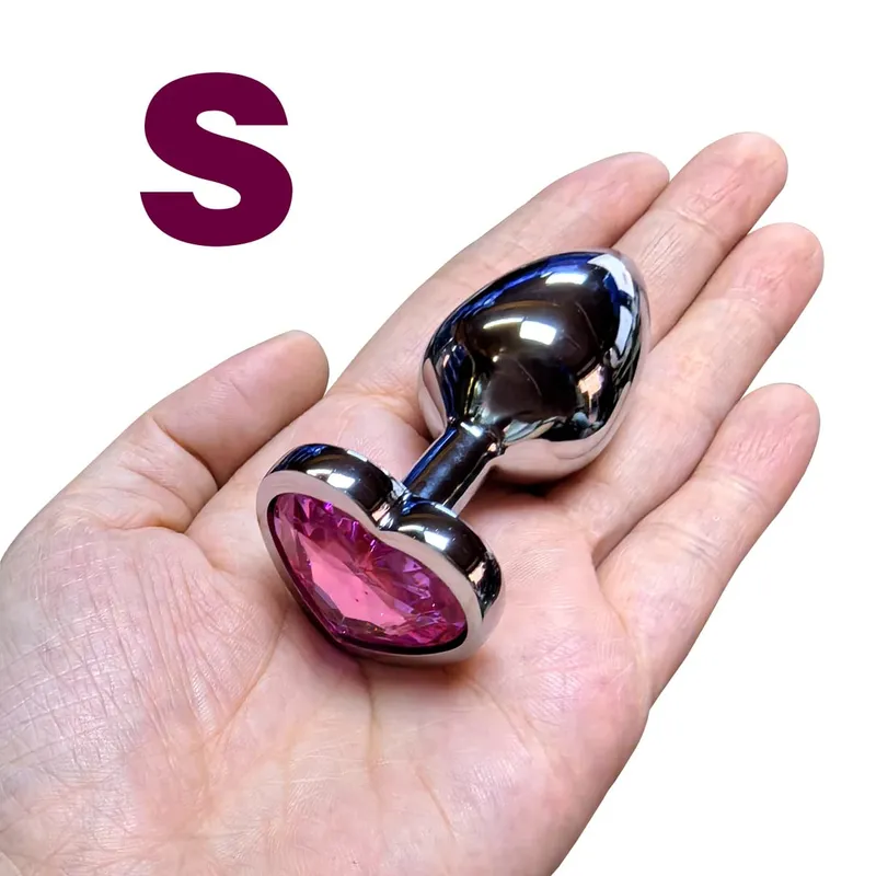 Hjertebase Mini Glat Metal Anal Plug Begynder Butt Plug Onani Stimulator Værktøj Sex Massager Voksen Sexlegetøj Til Mand Kvinder