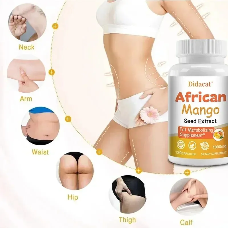 African Mango Capsules - Powerful Metabolism Appetite Suppressant Immune System Health Fat Burning Capsules Non-GMO — image 3