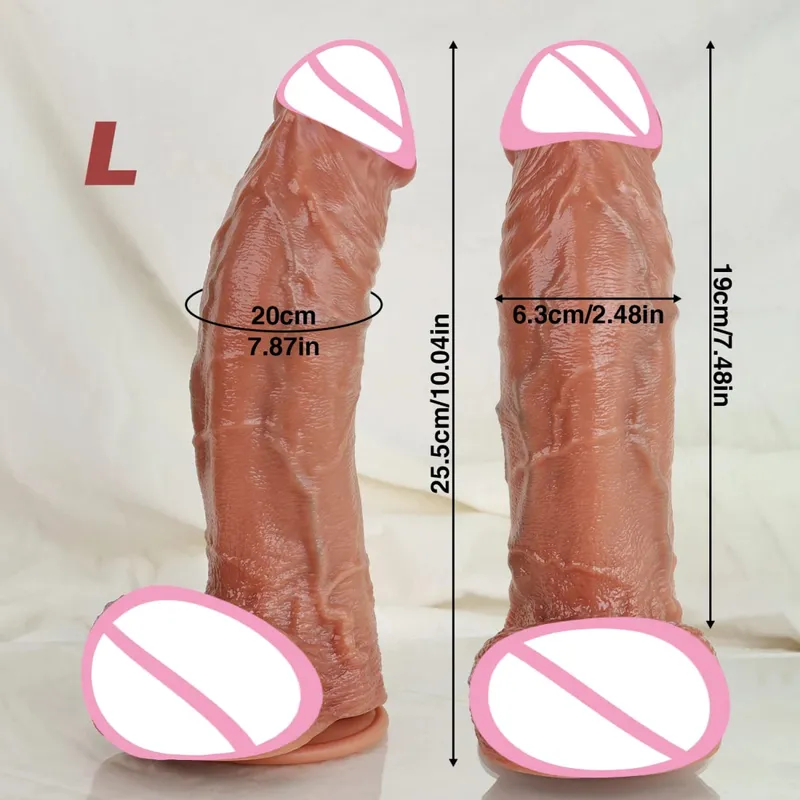 Oversize Realistic Dildo Vagina Anal Masturabtion Soft Silicone Penetration Penis G-Point Stimulator Dick Sex Toys for Women Men