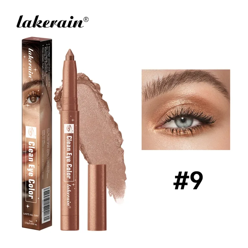12Colors Metallic Eyeshadow Pencil Glitter Silkworm Liner Pen Highlighter Long Lasting Gold Blue Cream Eye Shadow Stick Makeup — image 8