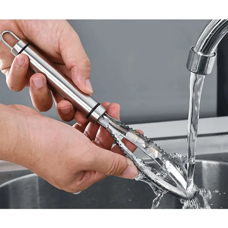 Dissolvant efficace d'écailles de poisson, outil de nettoyage de poisson en acier inoxydable, brosse de peau de poisson, éplucheur d'échelle, outils de cuisine — image 5
