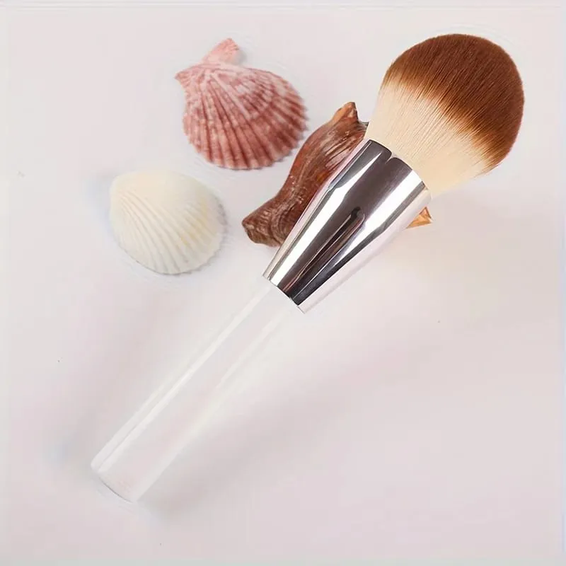 Velké štětce na líčení na pudr Rychlý pudr Contour Bílá rukojeť Štětec na make-up ze syntetických vlasů Kosmetika Kosmetika — image 1