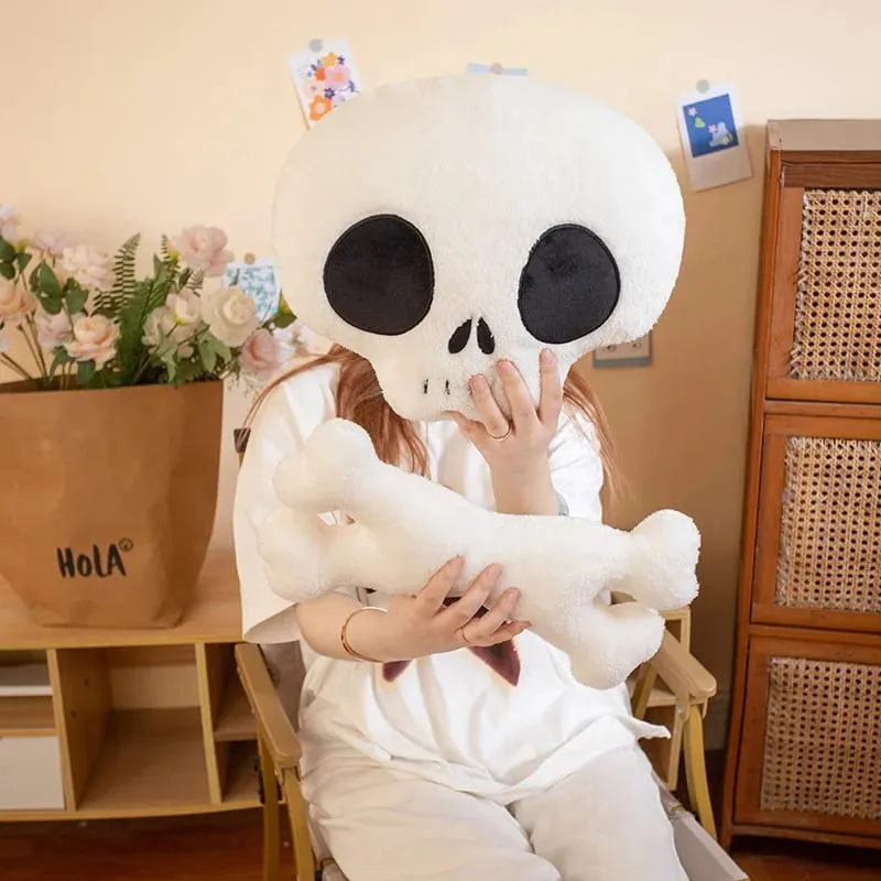 1pc Skulland & Crossbones Plush Pillow Halloween Home Decoration Toys Sofa Chair Cushion Doll — image 5