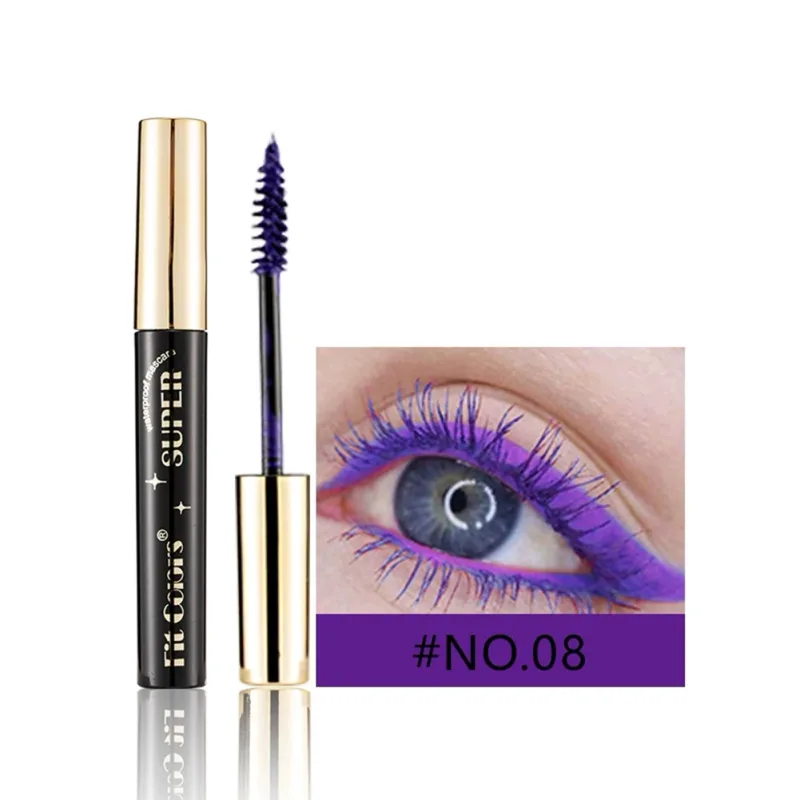 12 Colors Colored Mascara Waterproof Long-lasting Volumizing Curling Non-flaking Rainbow Eye Makeup Purple Blue Pink Green Red