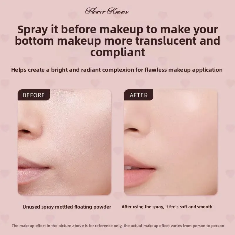 Flower Knows Makeup Hydratační esence Fixační sprej Produkty pro péči o pleť Primer Hydratační mlha na obličej Celodenní hydratační sprej — image 5