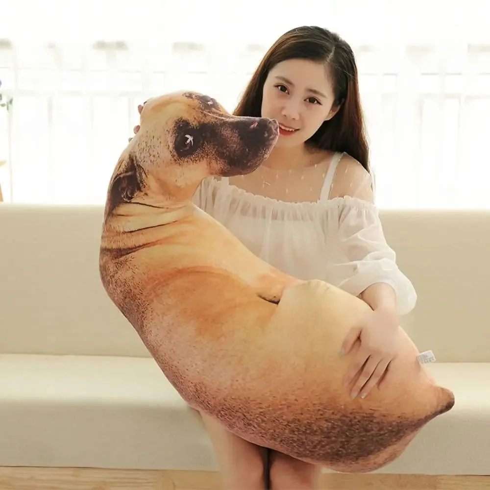 Oreiller 3D en forme d'animal réaliste, coussin doux pour chien, coussin créatif pour la maison — image 2