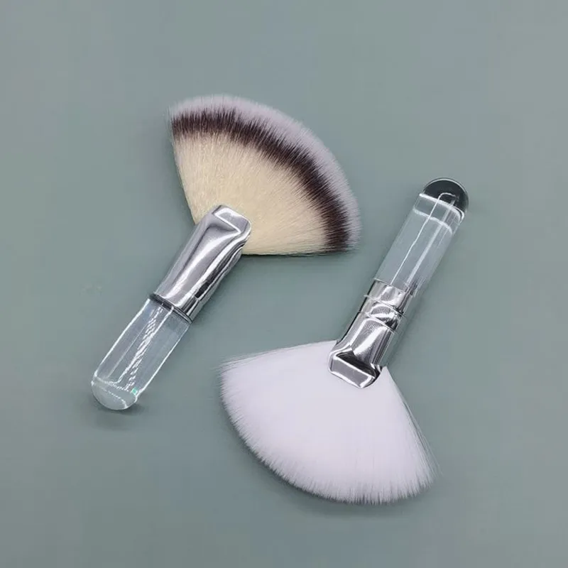 Mini ventaglio pennelli per trucco viso cipria fondotinta fard pennello correttore strumenti cosmetici pennelli a ventaglio in fibra sintetica — image 2