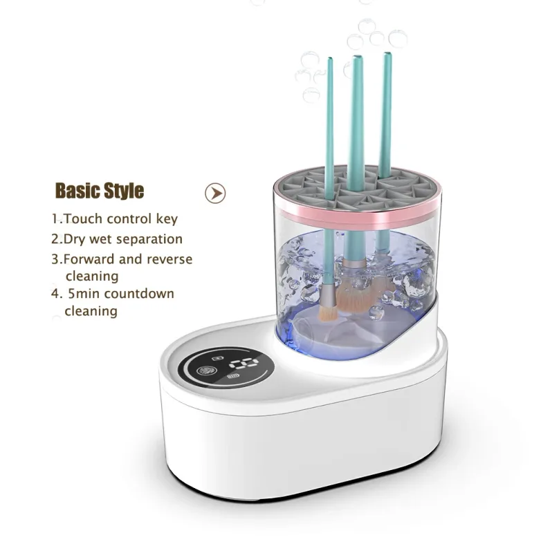 High-end 3 in 1 USB Electric Makeup Brush Cleaner Machine Automatic Cleaning Quick-Drying Tool Cosmetics Brush Washer — image 8