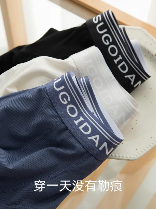 2pcs/lot Underwear Men's Modal Ice Silk Thin Soft Low Waist Quadrangle Shorts Men's Flat Corner Underwear Men's Fashion Youth — image 5