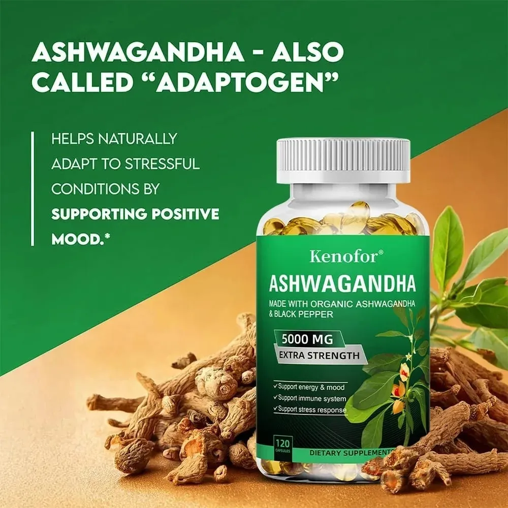 Organic Ashwagandha Extract Capsule Ashwagandha Supplement Help Stress Focus Brain Energy Support Sleep Health — image 6