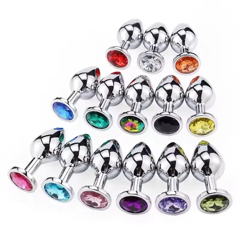 Anal Plug 3 Boyutları Paslanmaz Acemi Kristal Butt Plug Anüs Mastürbasyon Stimülatörü Yapay Penis Yetişkin Taşınabilir Seks Oyuncakları Adam Kadınlar Için — image 1