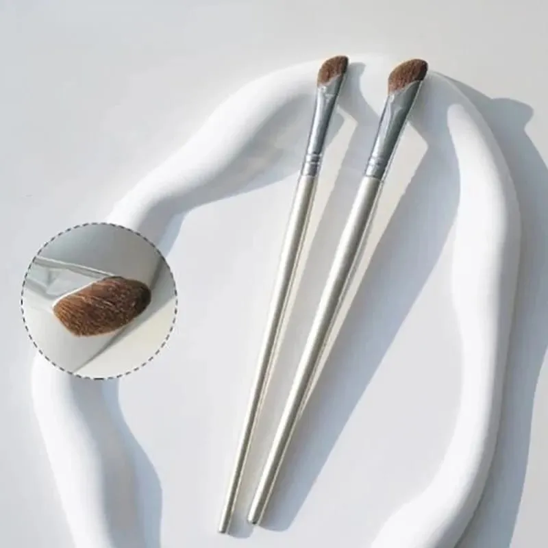 Pennello per contorno naso Pennello per contorno naso piatto Pennello per trucco contorno angolato Pennello per trucco sbavatura per contorno angolato per capelli naturali — image 2
