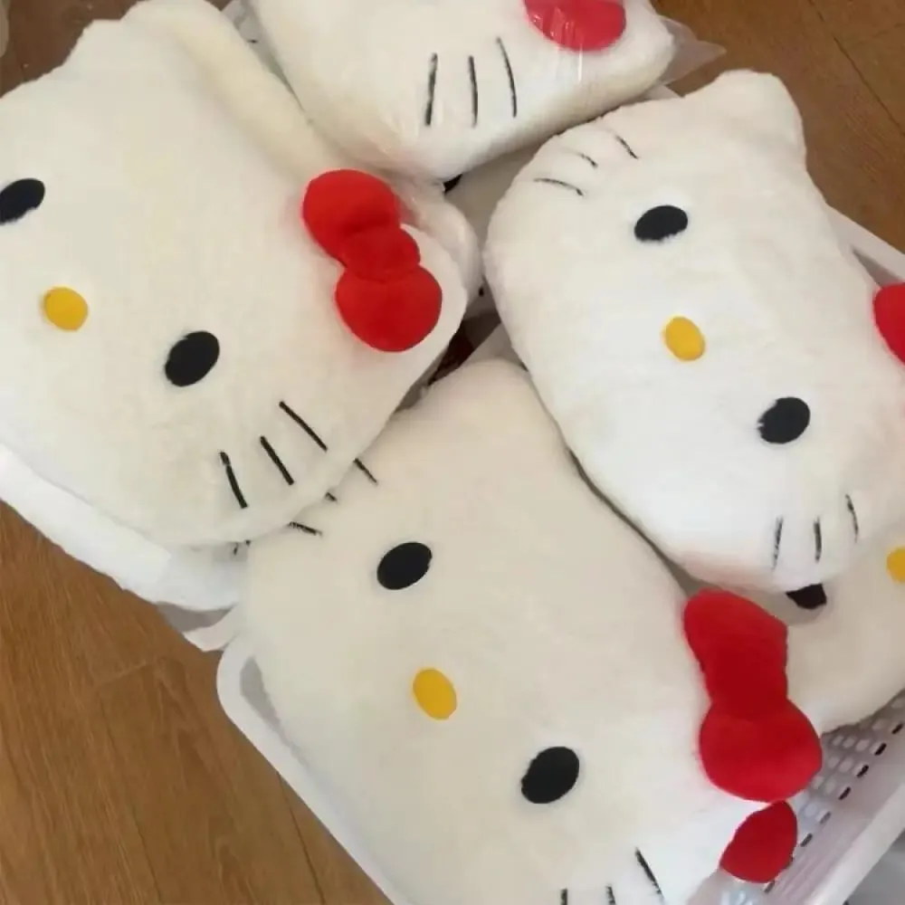 Anime Sanrio Hello Kitty Cute Cartoon głowa pluszowa poduszka Sofa poduszka nocna poduszka samochodowa poduszka do drzemki urodziny prezenty dla dziewczynki — image 5