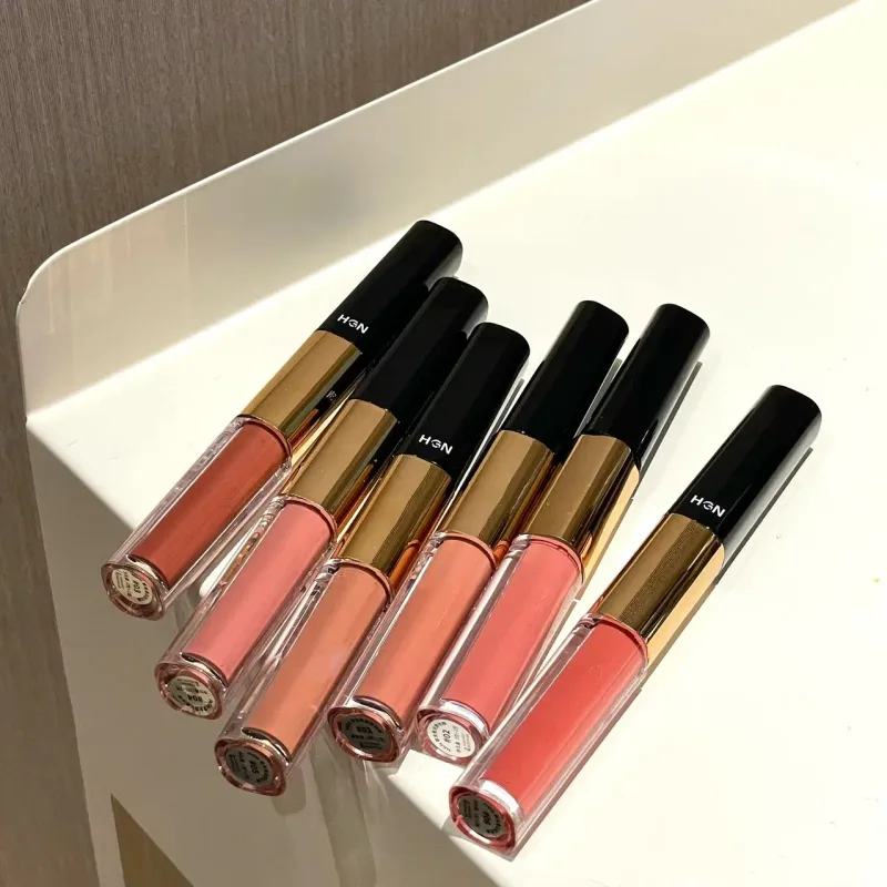 Hgn Dual Ended Matte and Gloss Lip Gloss ลิปกลอสเนื้อแมตต์ ดิวอี้ เคลือบเงา สีติดทนนาน ปรับโทนสีผิวให้กระจ่างใส แต่งหน้าได้หลากหลายสไตล์ — image 4