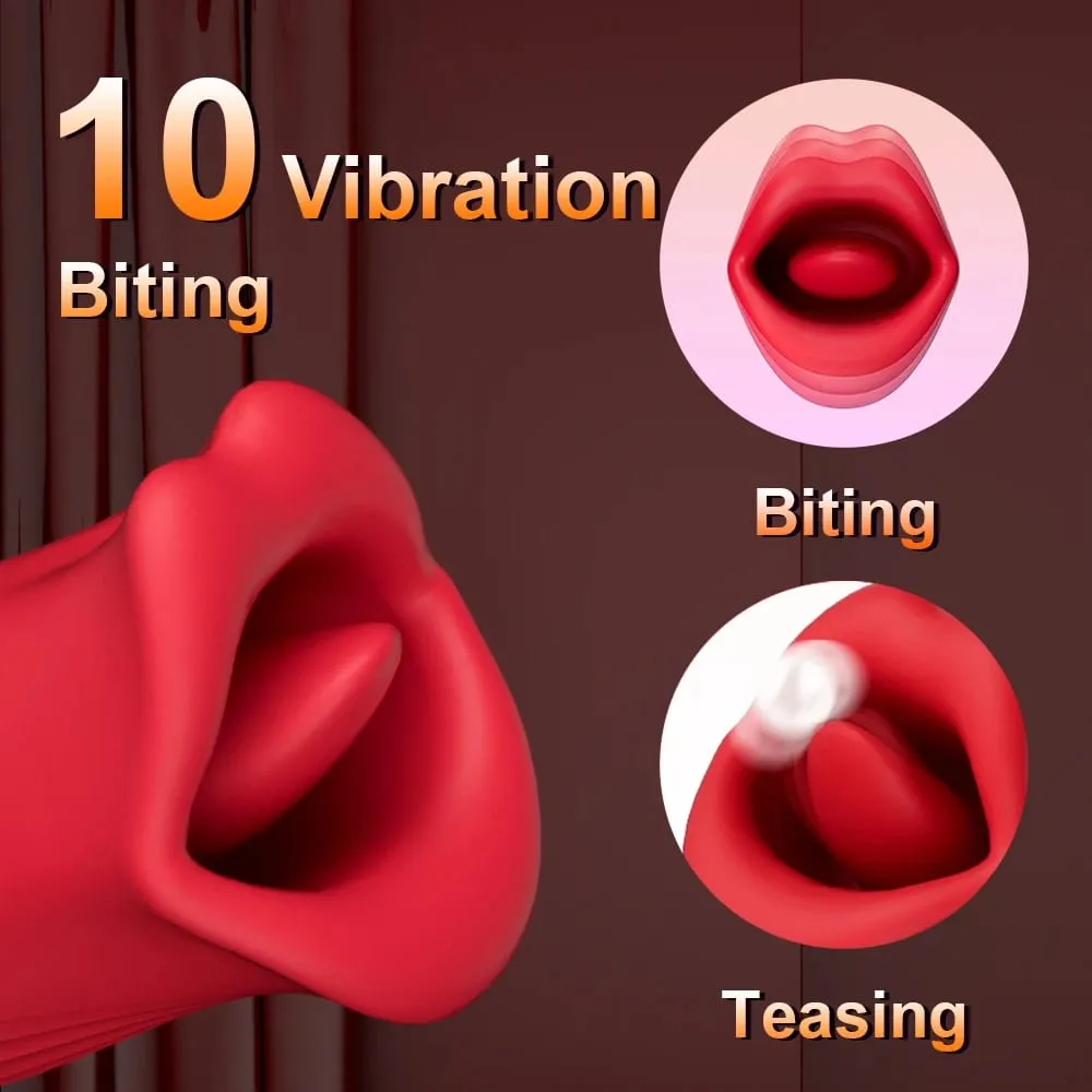Rose Thrusting Sucking Vibratorสำหรับผู้หญิงG-Spot DildoหัวนมAnal StimulatorเลียVibratorsเพศผู้ใหญ่ของเล่นเกมManคู่ — image 2
