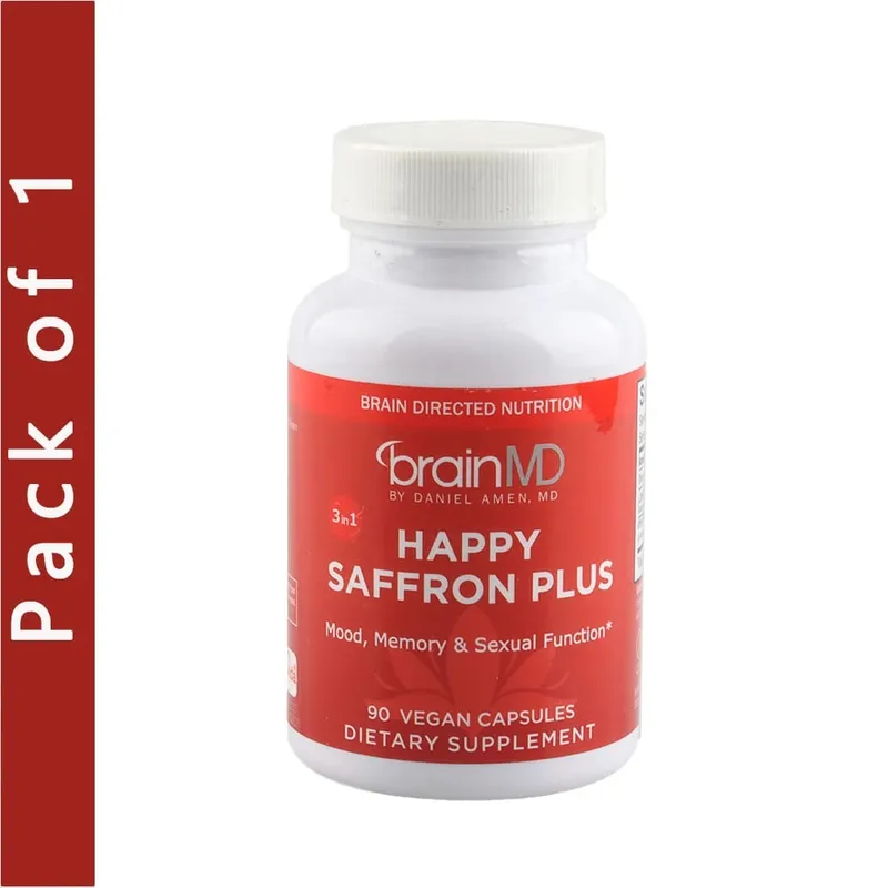 Saffron Supplements for Mood & Focus & Stress - with Saffron Flower Extract Curcumin & Zinc - Vegan Gluten Free | 90 Capsules