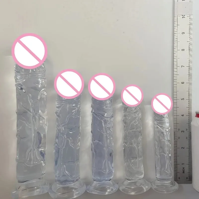 Frauen Realistische Anal Butt Plug Transparent Dildo Saugnapf Großen Schwanz Weiche Masturbatoren G-punkt Großen Penis Erwachsene Sex Produkt 18+ — image 4