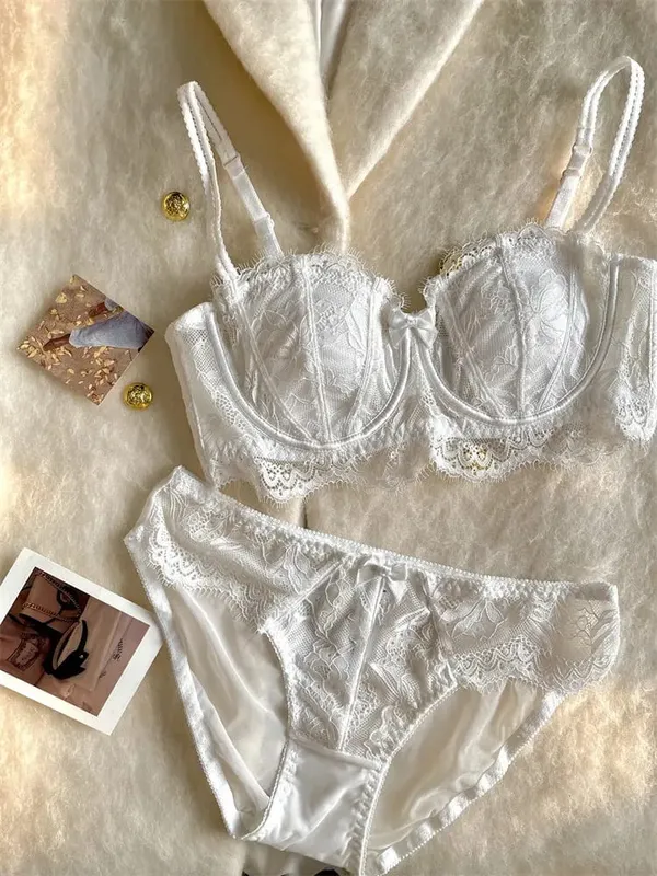 Conjunto de sujetador con Orejas de conejo francés de media copa, gran oferta, sin tirantes, antideslizante, minimizador, soporte lateral, antihundimiento, lencería de mujer 32-38 — image 8