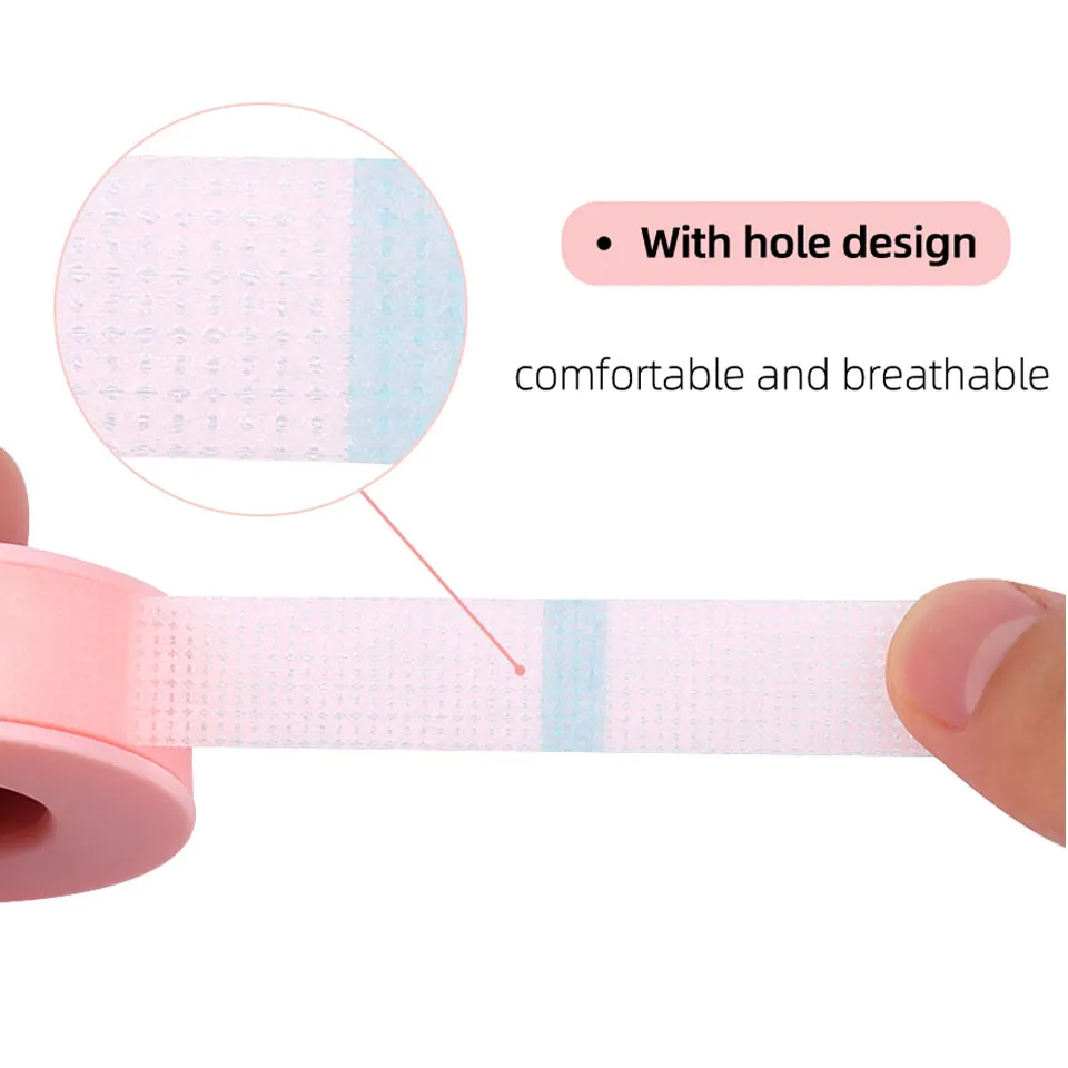 New10pcs Non-woven Silicone Gel Eyelash Tape Breathable Sensitive Resistant Microporous Eyelash Extension Color Tape Makeup Tool — image 6