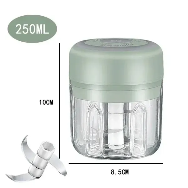 250/100ML hachoir à ail USB charge puissant Mini hachoir à ail électrique Portable broyeur à ail cuisine hachoir alimentaire unisexe — image 11