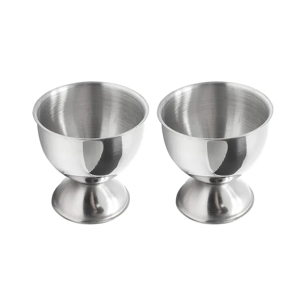 Set di portauova in acciaio inox, supporto per vassoio per uova sode, per colazione, brunch, utensili da cucina, set regalo di Natale, utensili da cucina