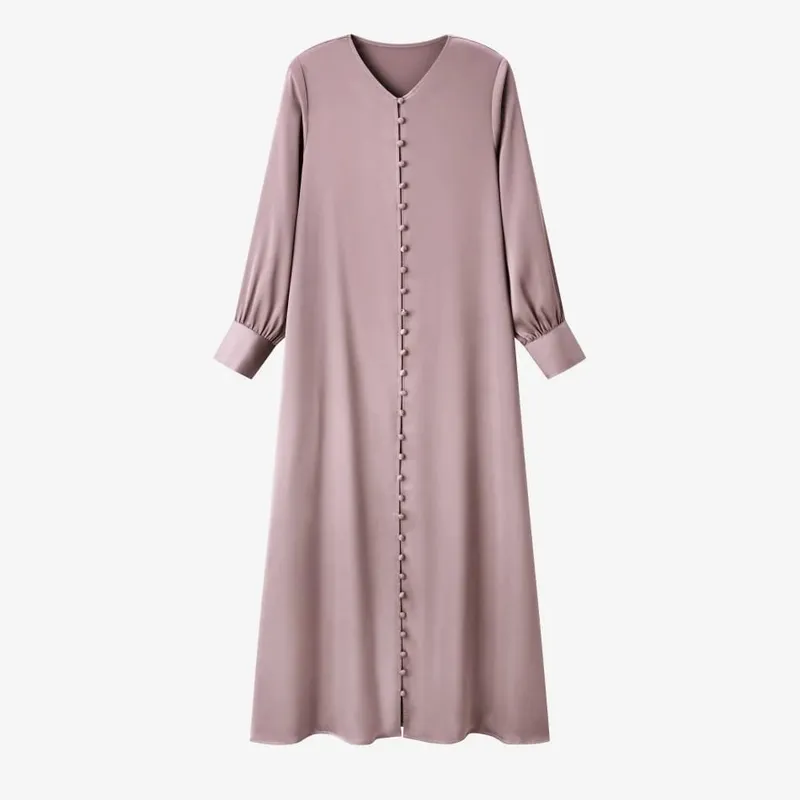 AS SS26 light satin ball buttons dress lightweight super comfortable fabric dressy woman clothes — image 8