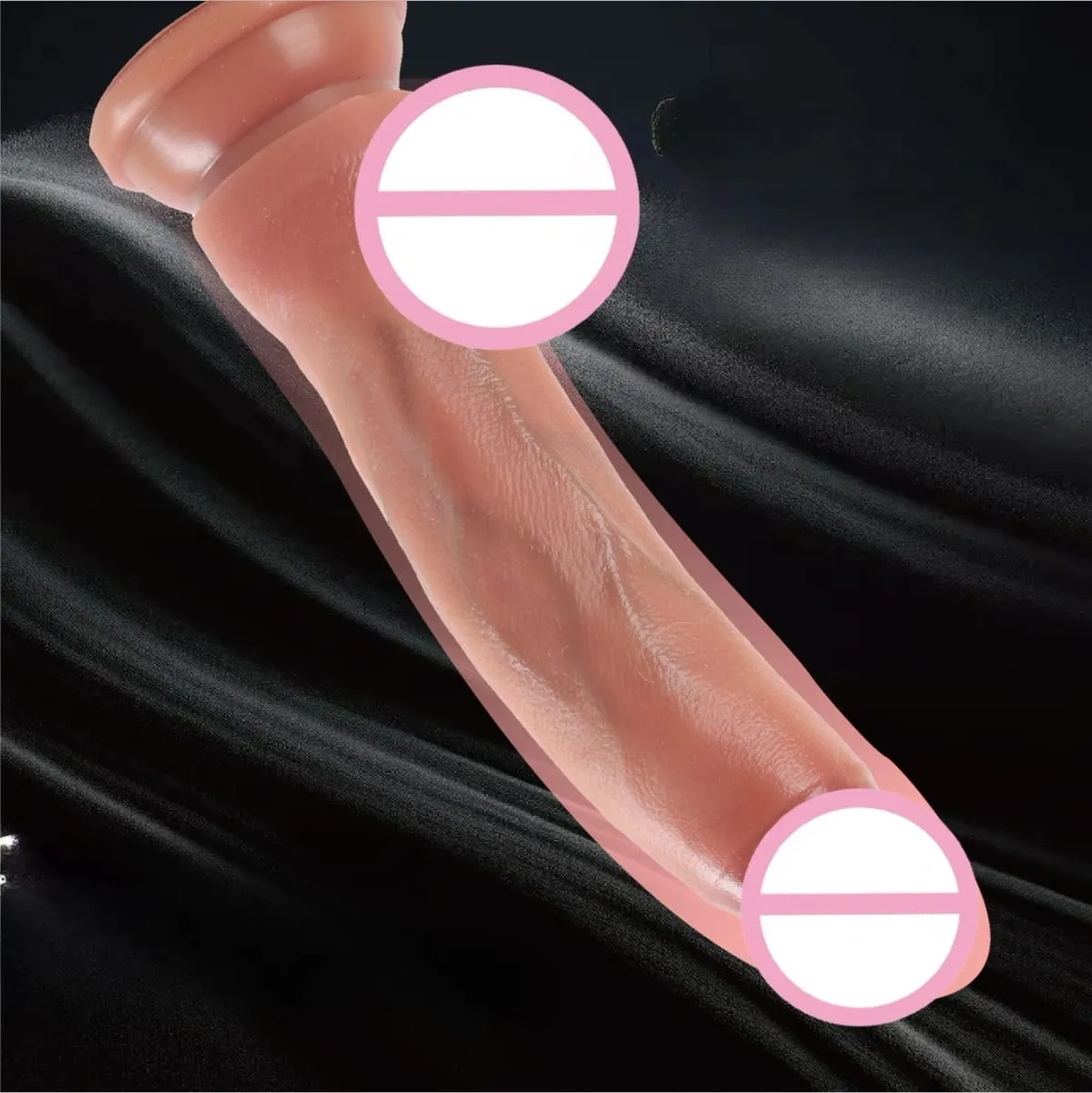 Soft Realistic Skin Feel Human Penis Levné Dildo Dvojitá silikonová přísavka Thick Dick Anální sexuální hračky Muži Ženy Gay Strapon Cock — image 3