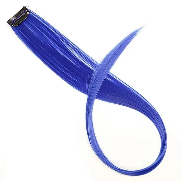 Clip sintetica lunga dritta da 22 pollici nelle estensioni dei capelli Posticci ad alta temperatura Colori arcobaleno Accessori per capelli per le donne — image 8