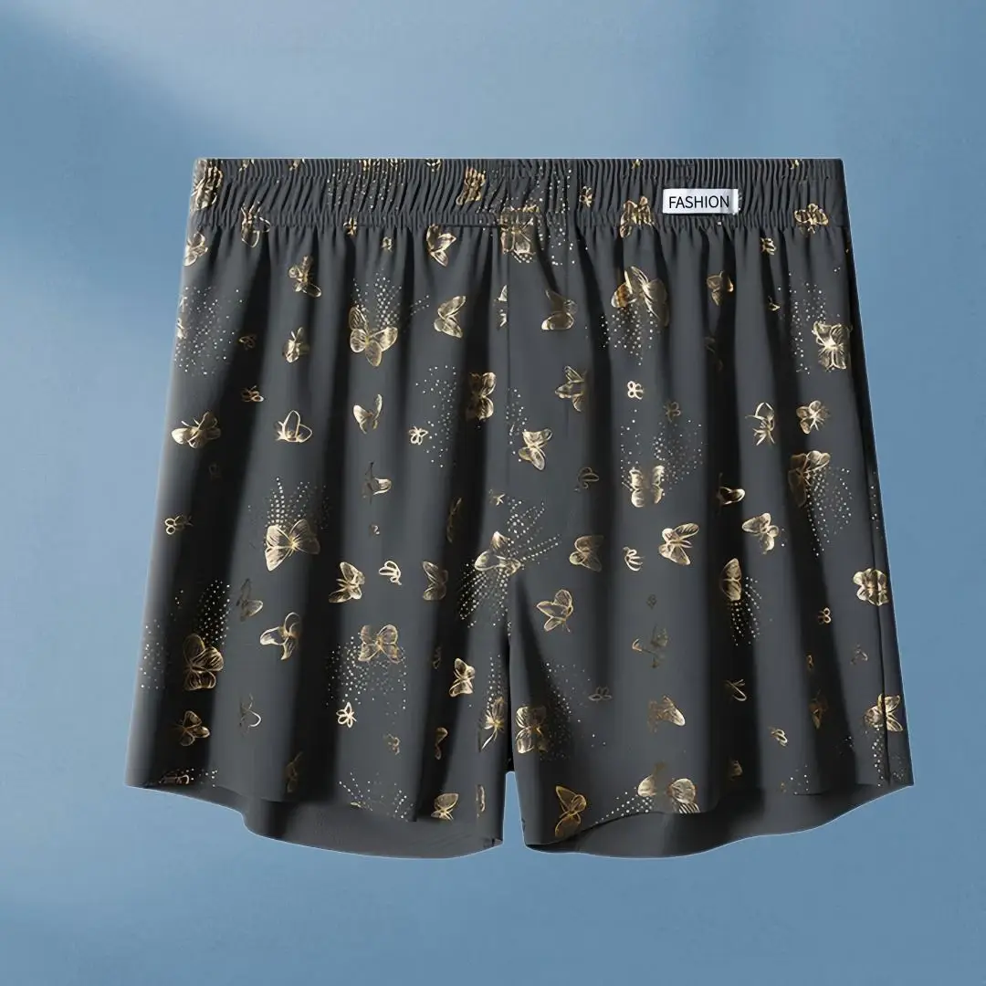 4-teilige personalisierte Aro-Hose für Herren mit Schmetterlingsdruck, lockere und atmungsaktive Freizeitunterwäsche, modische Boxershorts für Herren — image 9