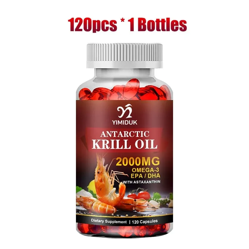 Achetez-en 2, obtenez-en 2 gratuitement ! Les capsules d'huile de krill de 2 000 mg soutiennent la santé du cœur et des articulations, le cerveau, les yeux et les anti-inflammatoires, certifiées GMP végétaliennes — image 8