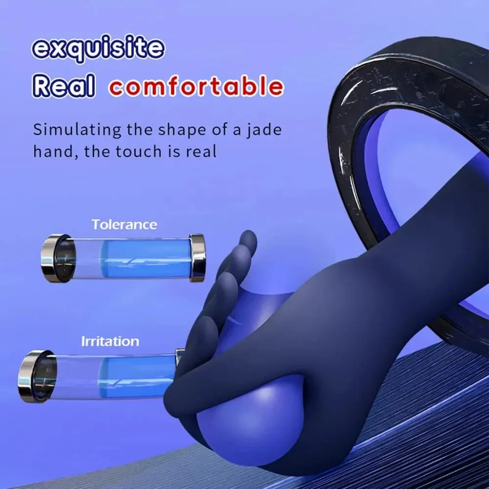 Männlicher elektrischer Penisvibrator, Simulation der Hand, Eichel, Penis, Masturbationstrainingsgerät für Herren, Ausdauer, Verzögerungskontrolle, Sexspielzeug — image 3