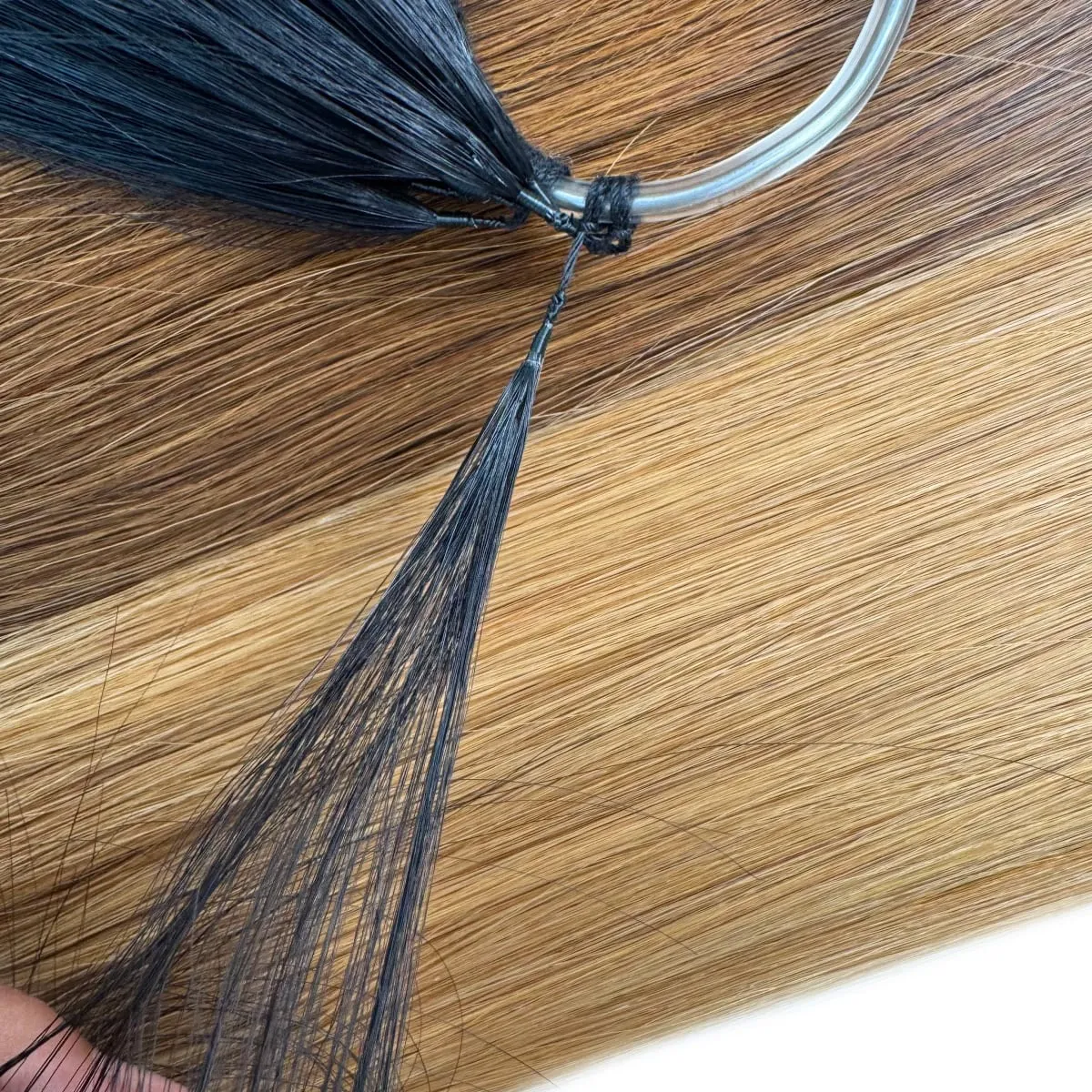 kiikiigirl Korea Beliebte Baumwollschnur Twins Feathers Haarverlängerungen Reines Remy Haar Vorgebundene Haarverlängerungen — image 2