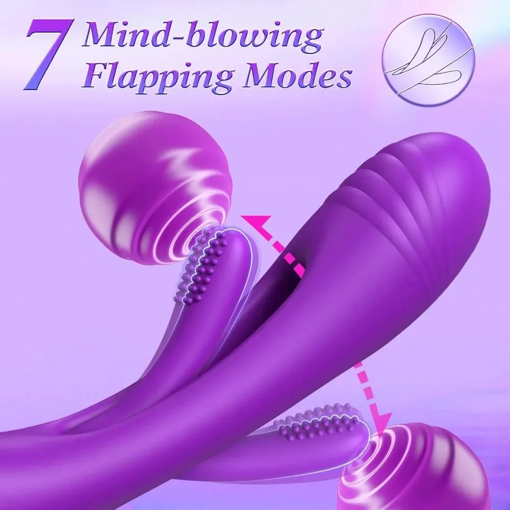 3-I-1 kaninvibrator til kvinder Kraftig bankende flagrende vibrator Klitoralstimulator massageapparat kvindelig G-punkt Finger Dildosex — image 3