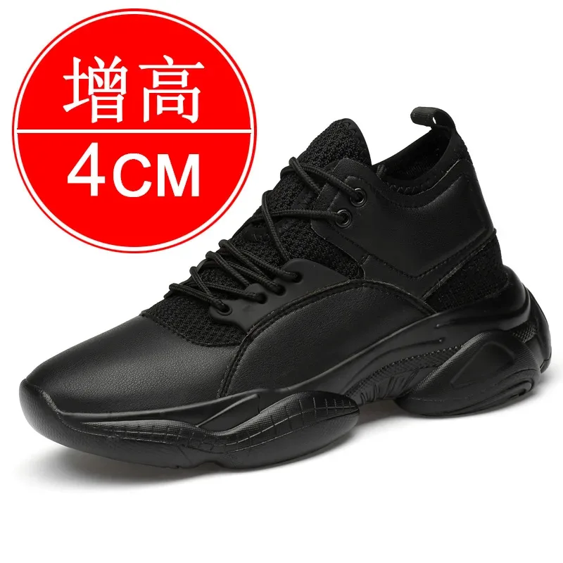 Unsichtbare Schuhe zur Erhöhung der Körpergröße um 10 cm. Herrenschuhe mit dicken Sohlen für Freizeit- und Sportbekleidung. 8-Zoll-Innenhöhenvergrößerer — image 13