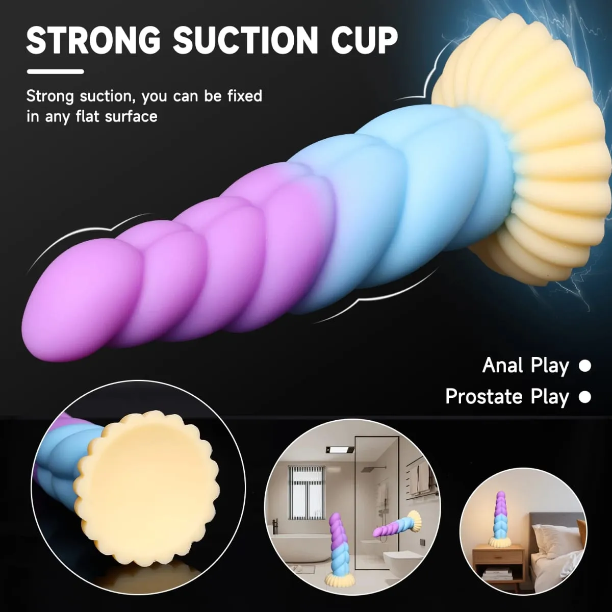 แฟนตาซี Anal Plug Dildos ต่อมลูกหมาก Clit G-Point Stimualor ช่องคลอดนวด Butt Plug ซิลิโคนผู้ใหญ่ของเล่นสำหรับสตรีและผู้ชาย — image 6