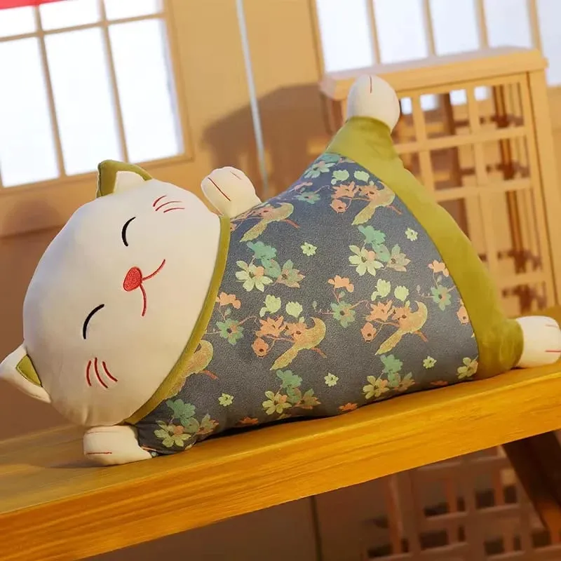 น่ารัก Kawaii Fortune Cat โยนหมอนผ้าห่ม Dual ใช้โซฟาพนักพิงโยนหมอนรถที่นั่งเอว Protector เบาะหมอน — image 5
