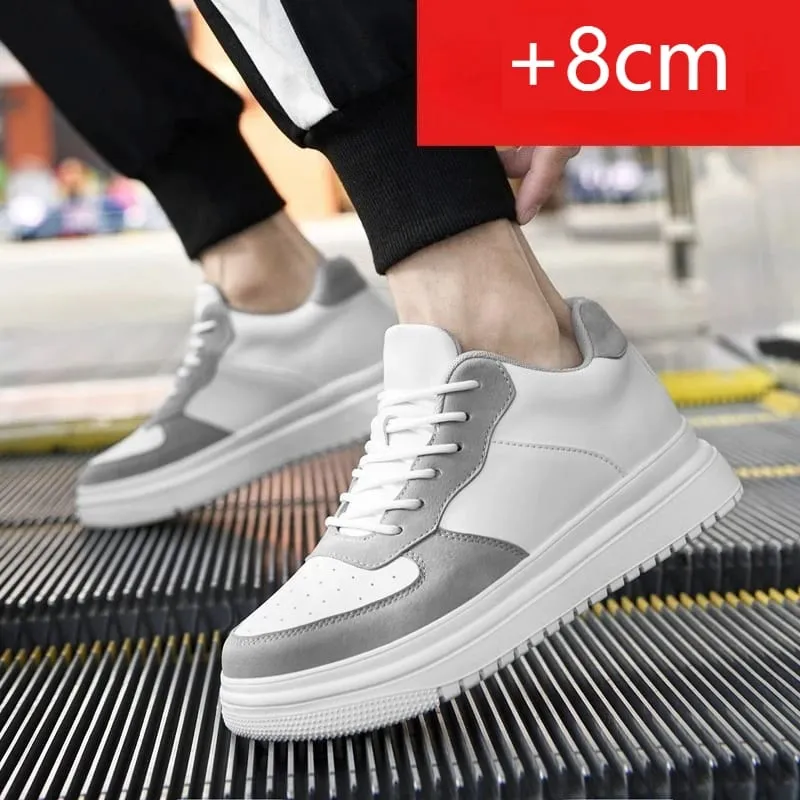 New Height Increasing Shoes for Men 10cm Invisible Elevator Sneakers White Leathe Sport Zapatillas De Hombre Big Size 46 — image 11