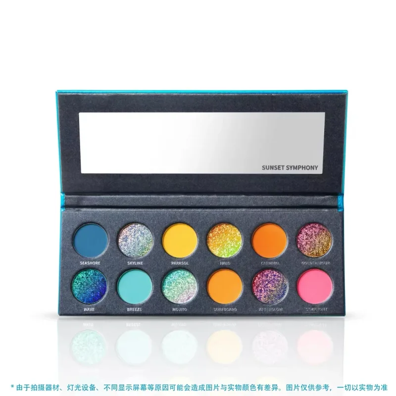 Ombretto Disco Camaleonte Ombretto Gotico Opaco Shimmer Morbido Smoky Clown Colori alti Trucco occhi duraturo