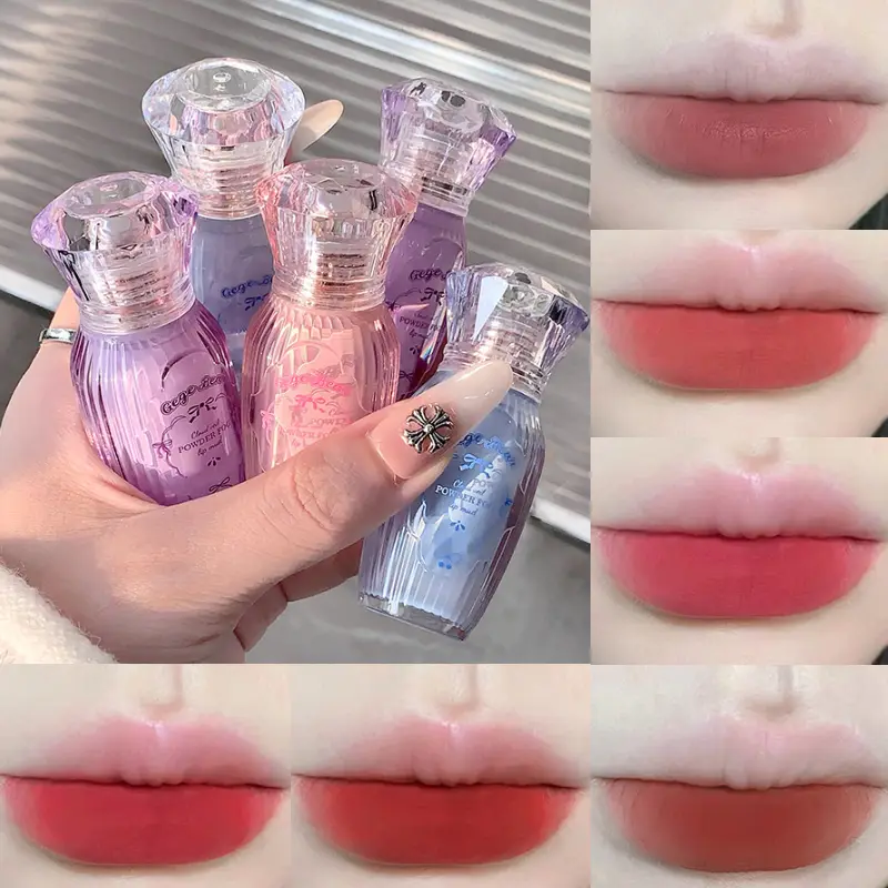 Gegebear prášek na rty bahenní matné rty s nízkou sytostí bílá rtěnka přirozená barva bez kelímku dlouhotrvající make-up bez vyblednutí — image 1