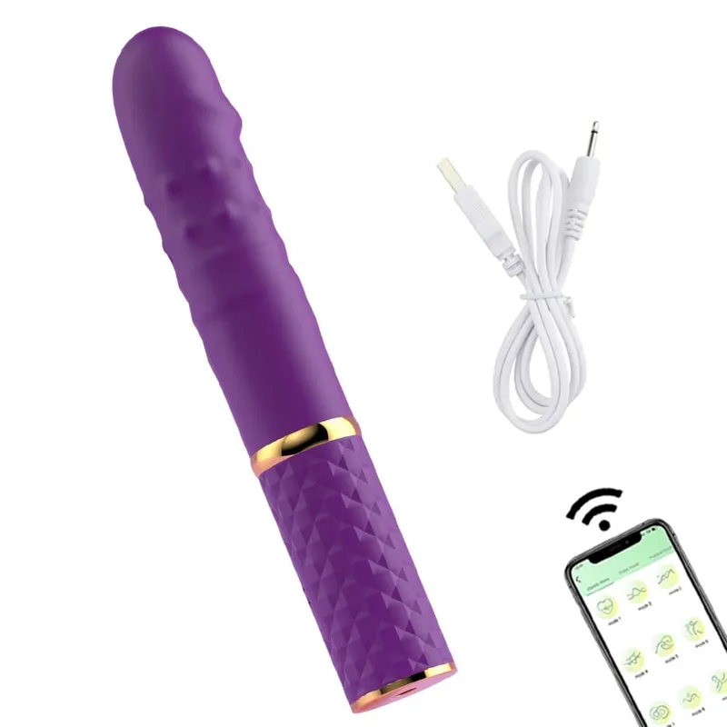 เริ่มต้น Telescopic Dildo Vibrator Thrusting Retractable หี G Spot Clitoral Anal Stimulation Sex Machine ของเล่นสำหรับผู้หญิง — image 8