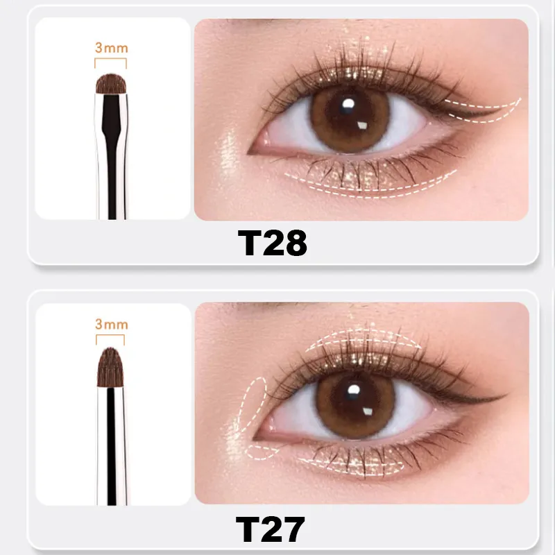 4Pcs Berus Pembayang Mata Halus Smudge Precision Eyeliner Berus Solek Kelopak Mata Penyerlah Berbaring Ulat Sutera Berus Solek Alat — image 6