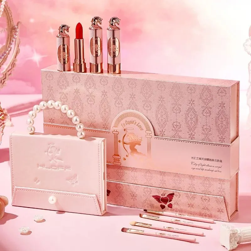 Set Hadiah Solek – Palet Pembayang Mata & Gincu Kit Kecantikan Wajah Penuh Hadiah Hari Valentine yang Sempurna untuk Teman Wanita & Isteri — image 3